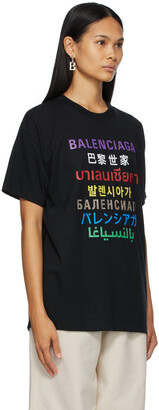 Balenciaga Black Languages T-Shirt