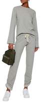 Thumbnail for your product : Monrow Ruched Cotton-Blend Terry Trackpants