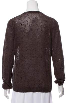Brunello Cucinelli Sequined Silk-Linen Sweater