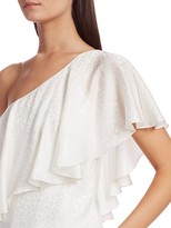 Thumbnail for your product : Adriana Iglesias Jane Ruffle One-Shoulder Jacquard Top