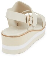 Thumbnail for your product : Vince Shelby Leather Slingback Platform Wedge Sandals