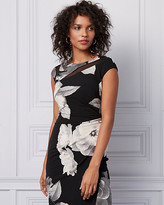 Thumbnail for your product : Le Château Floral Print Pleated Wrap-Like Dress