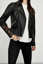 Thumbnail for your product : Y.A.S Tall Ruba Embroidered Leather Jacket