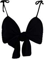 Thumbnail for your product : boohoo NEW Womens Tie Shoulder Twist Front Slinky Bralet in Elastane