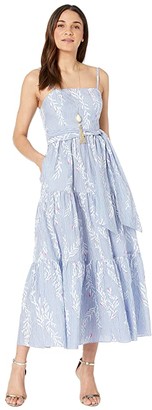 coast violetta pleated maxi dress