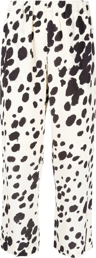 Marni Cow-Print Cropped Trousers