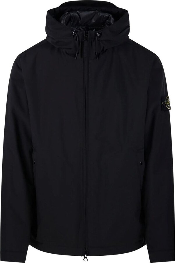 Stone Island Logo Patch Zip-Up Jacket