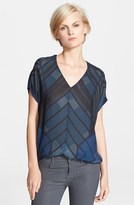 Thumbnail for your product : Vince V-Neck Silk Shell