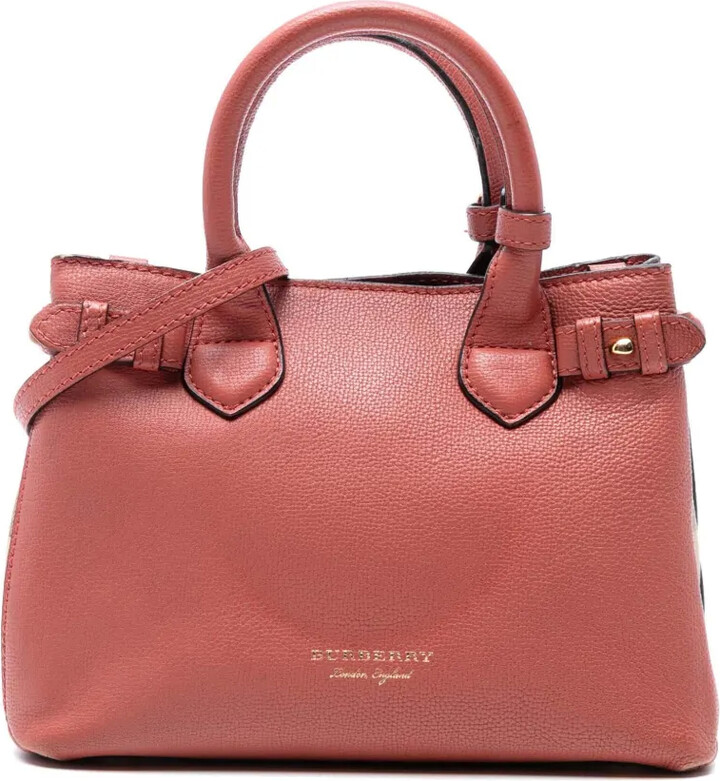 Burberry Pre-Owned 2000-2017 Small Grainy Calfskin and House Check Banner satchel