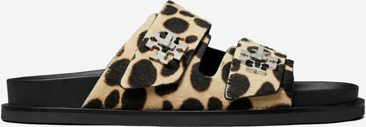 Tory Burch Slider Sandals With Animal Print