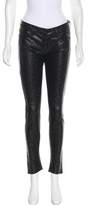 Thumbnail for your product : Mother Vegan Leather Mid-Rise Pants