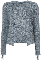 Yigal Azrouel - Fringe knit sweater 