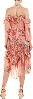 Thumbnail for your product : Champagne & Strawberry Cold-Shoulder Floral Midi Dress