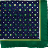 Thumbnail for your product : Barneys New York Clover-Print Pocket Square