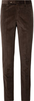 Thumbnail for your product : Sid Mashburn Chocolate Slim-Fit Cotton-Corduroy Suit Trousers