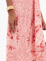 Thumbnail for your product : Etro V-neck Paisley-print Crepe Midi Dress - Pink Print