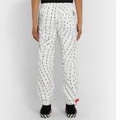 Thumbnail for your product : Off-White Slim-Fit Tapered Logo-Print Shell Track Pants