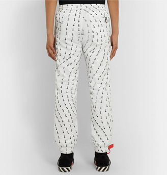 Off-White Slim-Fit Tapered Logo-Print Shell Track Pants
