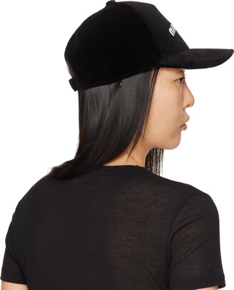 Miu Miu Black Velvet Baseball Cap - ShopStyle Hats