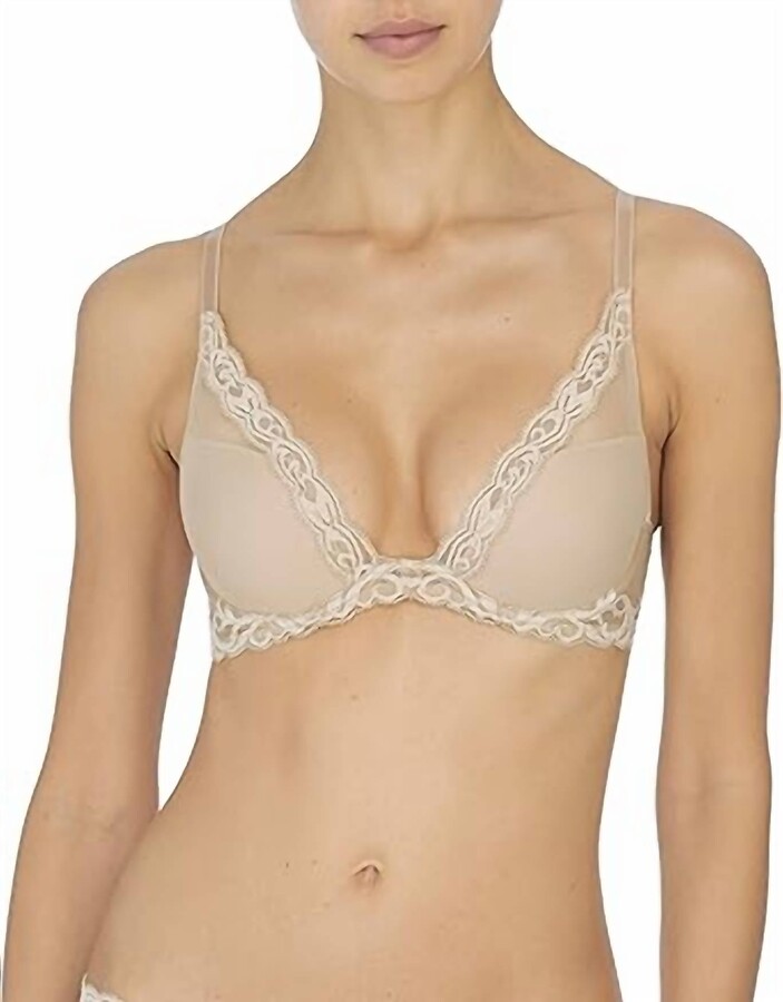 Natori Feathers Plunge T-Shirt Bra In Café