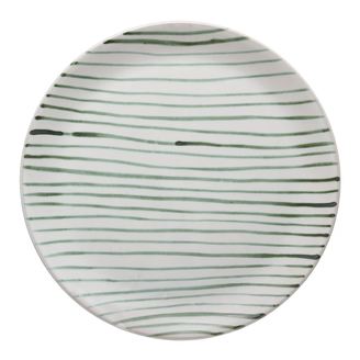 Designers Guild Green Stripe Desert Plate