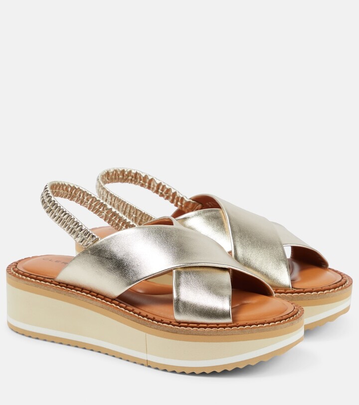 Women's Gold Platform Sandals with Cash Back | ShopStyle