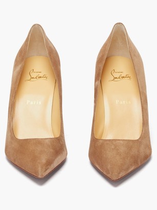 Christian Louboutin Kate 85 Suede Pumps - Brown
