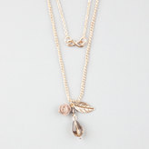 Thumbnail for your product : Full Tilt 2 Row Dainty Infinity/Leaf Necklace