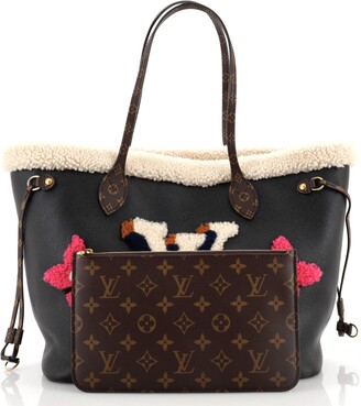 Louis Vuitton Neverfull NM Tote Leather and Monogram Teddy Shearling MM -  ShopStyle