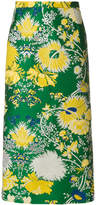 Rochas floral print pencil skirt 