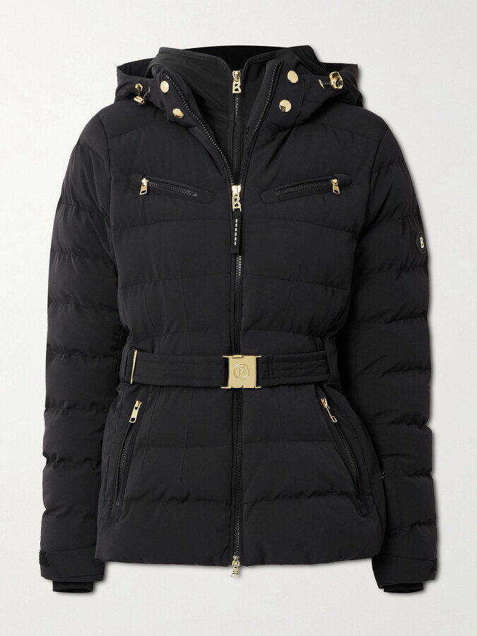 Bogner Ellya Belted Layered Quilted Ski Jacket - Black