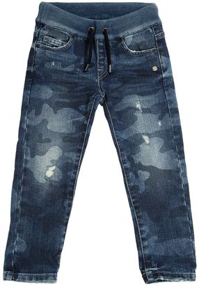 Hydrogen Kid Camouflage Printed Stretch Denim Jeans