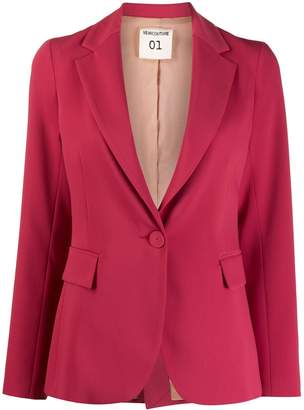 Semi-Couture Fitted Single-Breasted Blazer