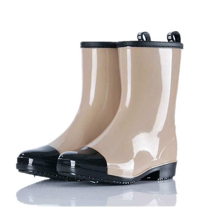Lara/’s Womens Short Rain Boots Waterproof Slip On Ankle Chelsea Booties