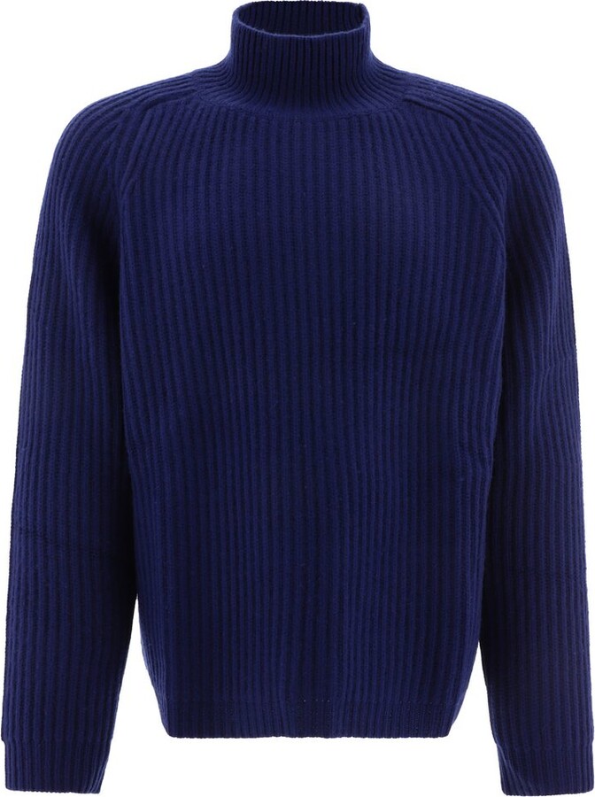 for Men Blue JW Anderson Mens Sweater in Navy Mens Clothing Sweaters and knitwear Turtlenecks Save 36% 