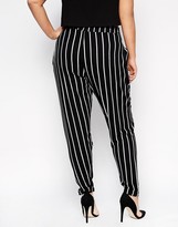 Thumbnail for your product : ASOS CURVE Exclusive Peg Pant In Mono Stripe