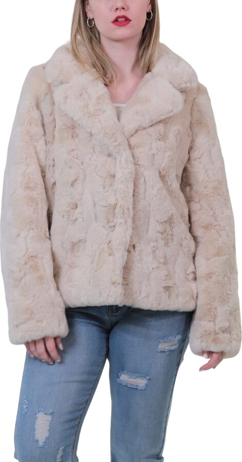 Cream Faux Fur Coat | Shop The Largest Collection | ShopStyle