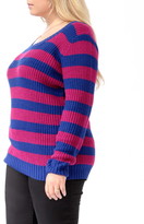 Thumbnail for your product : Forever 21 Plus Size Striped Button Back Sweater