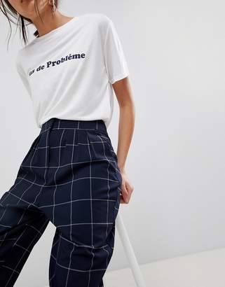 ASOS Grid Check Tailored Tapered Trouser