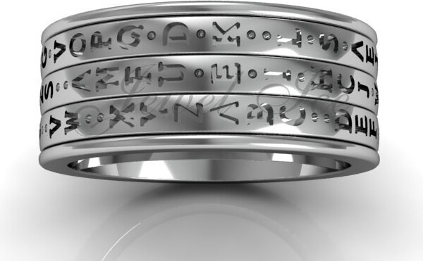 Etsy Platinum Three Row Spinner Da Vinci Cryptex, Codex, Decoder Ring lb-2025