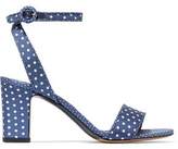 Thumbnail for your product : Tabitha Simmons Leticia Polka-dot Twill Sandals