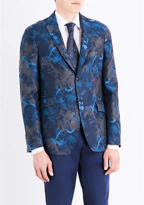 Etro Floral jacquard slim-fit cotton blazer