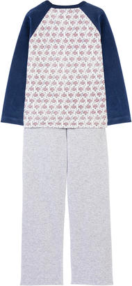 Petit Bateau Two-piece velvet pyjamas