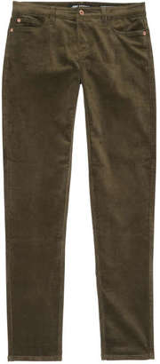 Joe Fresh Women's Slim Fit Cord Jean, Khaki Green (Size 2)