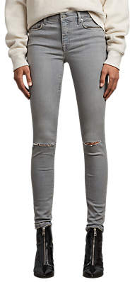 AllSaints Grace Slashed Jeans, Grey