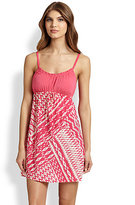 Thumbnail for your product : Josie Printed Drawstring-Waist Chemise