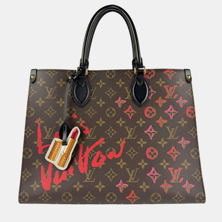 Louis Vuitton Fall In Love On The Go MM Brown Monogram Canvas Tote Bag