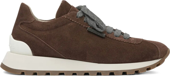 Brunello Cucinelli Suede Lace-Up Sneakers