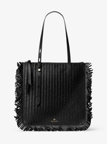 michael kors woven leather bag