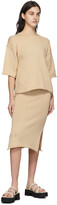 Thumbnail for your product : Missing You Already Beige Tape Yarn Side Slit Skirt